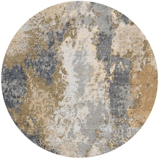 Tapis rond 'Travale' 180cm - Gris/Multi