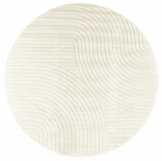 Tapis rond 'Devon' 280cm - Crème