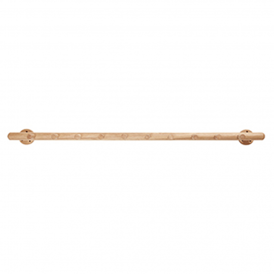 Tringle à vêtements '10 crochets' - Chêne