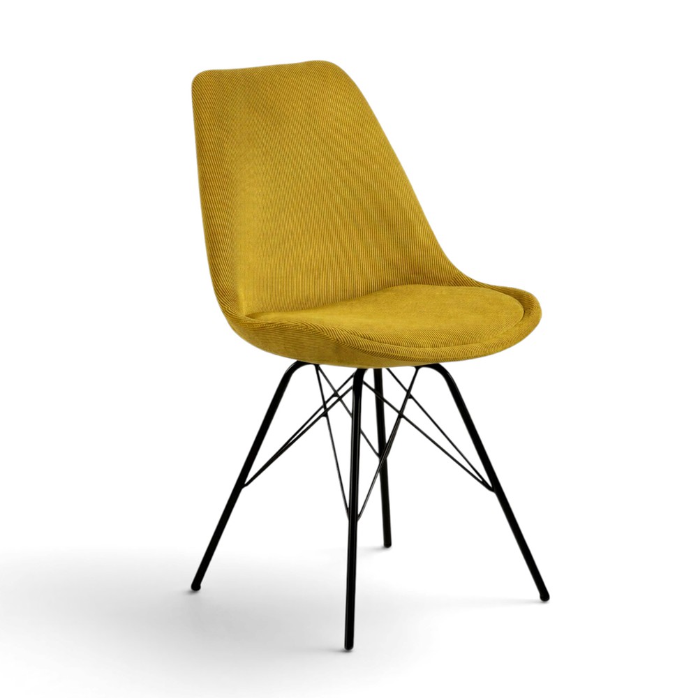 Chaise 'Eris' - Jaune/Noir