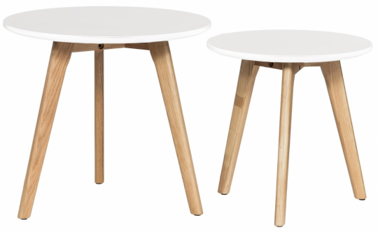 Table basse 'Lycke' 2 pièces - Blanc