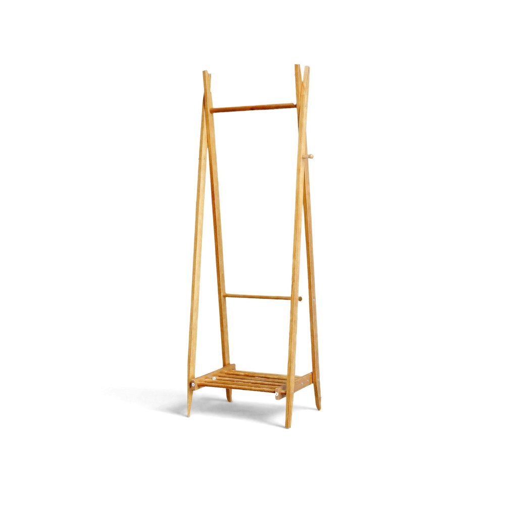 Porte-manteau avec &eacute;tag&egrave;re &agrave; chaussures 'Confident' - Ch&ecirc;ne