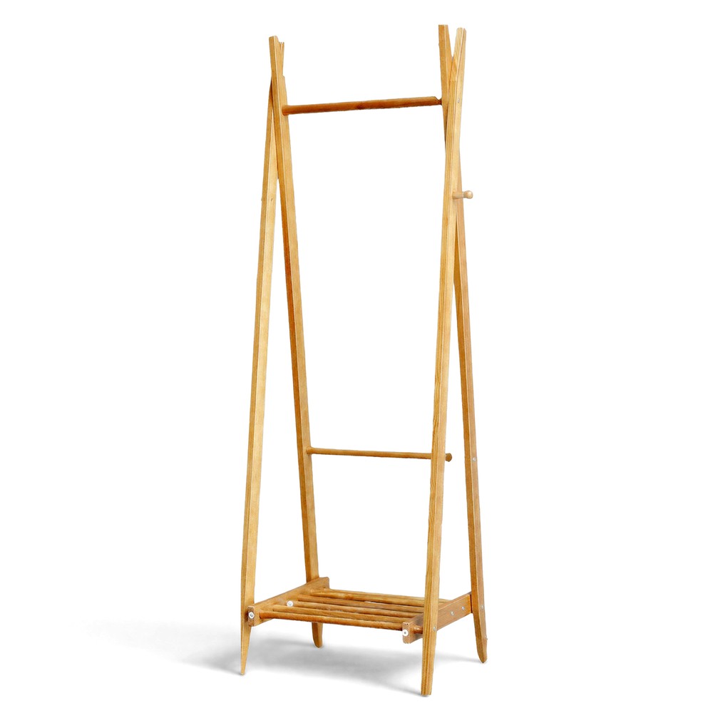 Porte-manteau avec &eacute;tag&egrave;re &agrave; chaussures 'Confident' - Ch&ecirc;ne