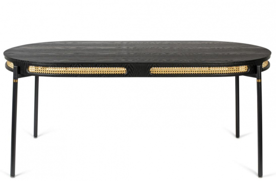 Table à manger 'Don't Stop the Webbing' 180x90cm - Noir