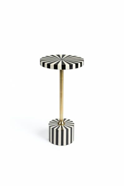 Table d'appoint 'Strike Lucky' - Noir/Blanc