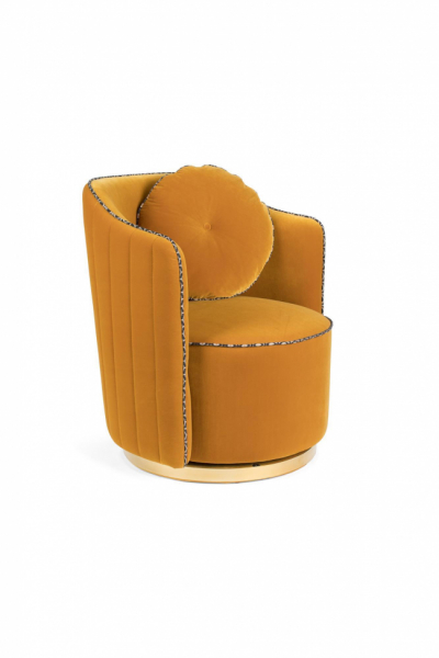 Fauteuil 'Sassy' - Jaune