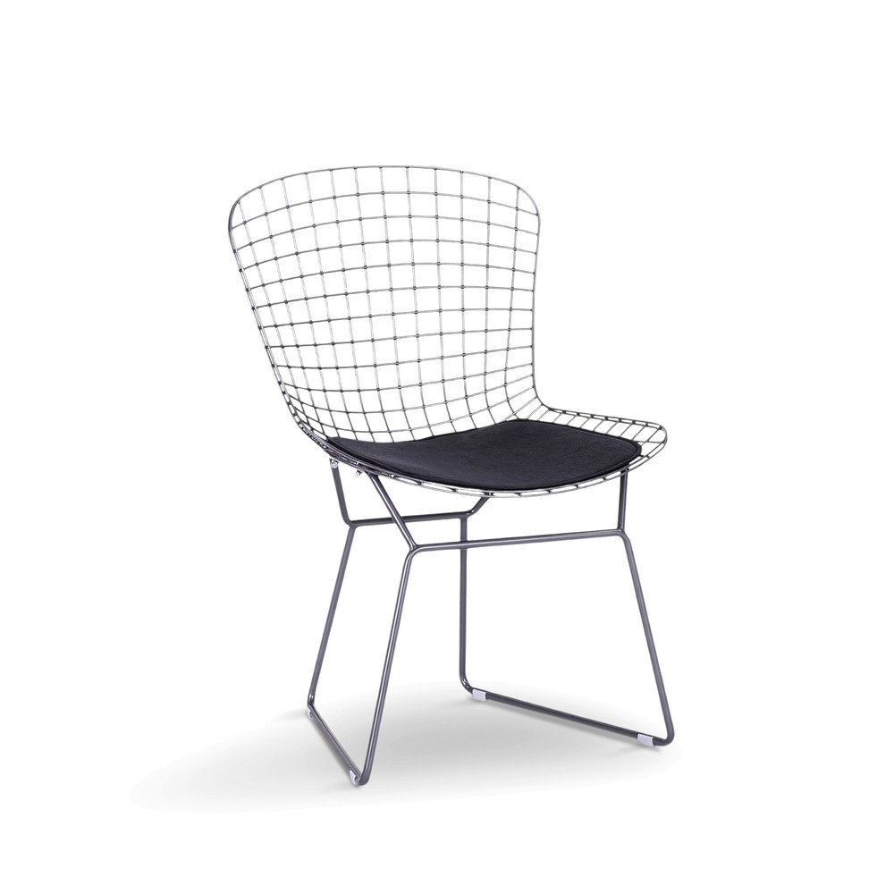 Chaise 'Bertoia' - Argent/Gris