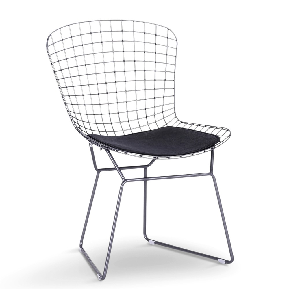 Chaise 'Bertoia' - Argent/Gris
