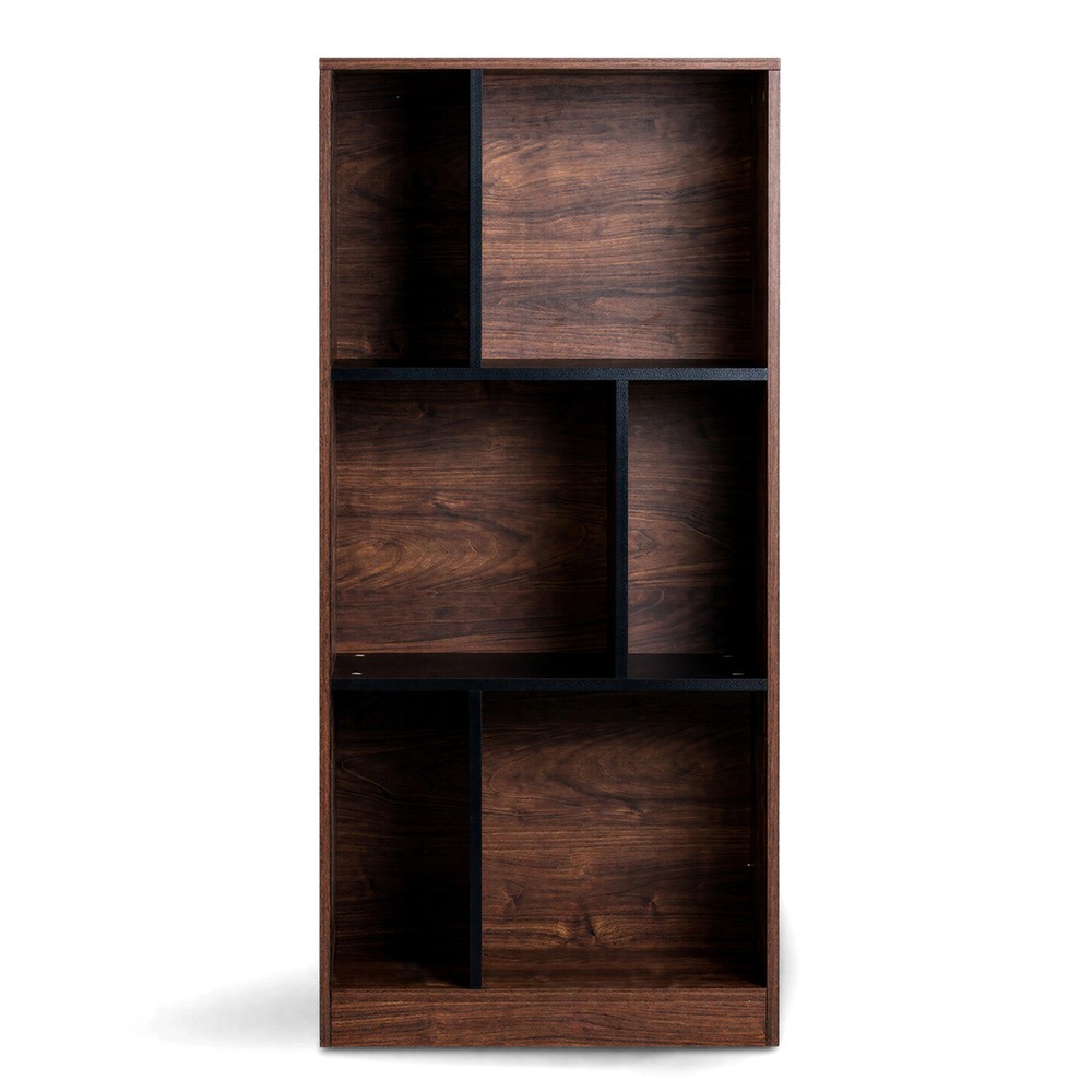 Biblioth&egrave;que 'Colin' 60x129 - Noyer/Noir