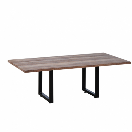 Table basse 'Wood' - Bois/Noir