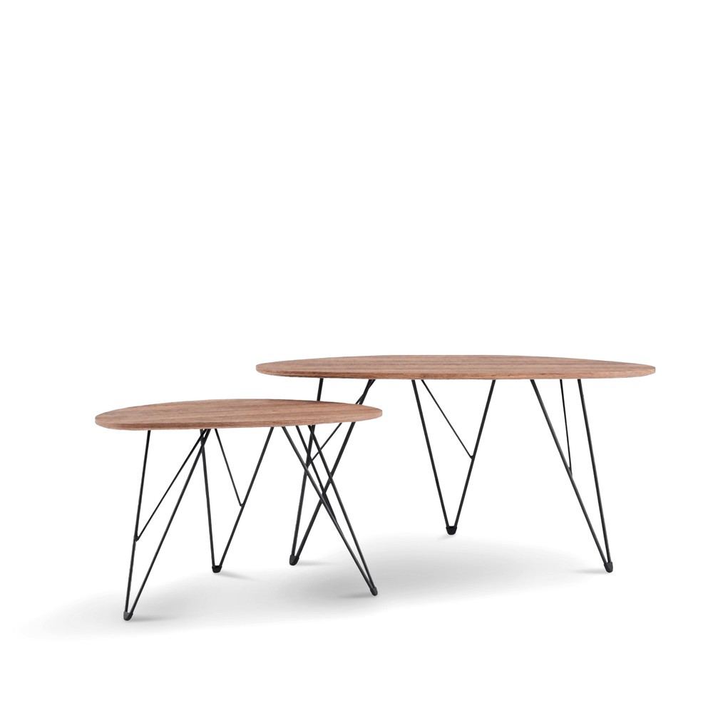 Table basse 'Twin' 2 pièces - Naturel