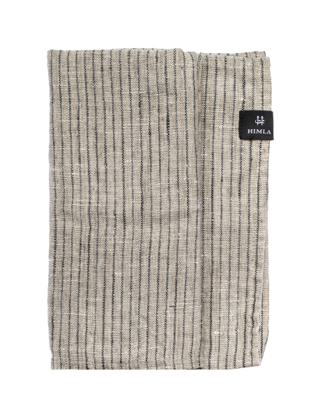 Serviette 'Linus' 45x45 - Naturel/Noir