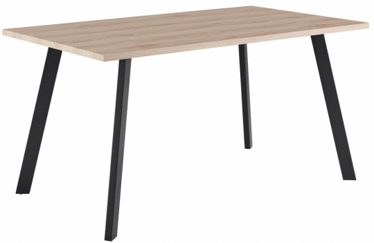 Table à manger 'Klassisk' 140x80cm - Noir/Chêne