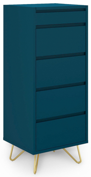 Commode 'Elle' 45x110 - Turquoise/Laiton