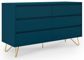 Commode 'Elle' 120x70 - Turquoise/Laiton