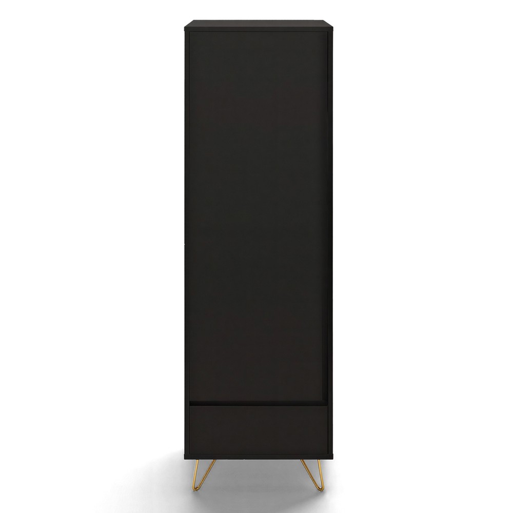 Armoire 'Elle' - Noir/Laiton