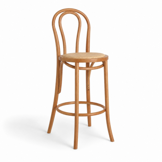 Tabouret de bar 'Bistro' - Naturel/Rotin