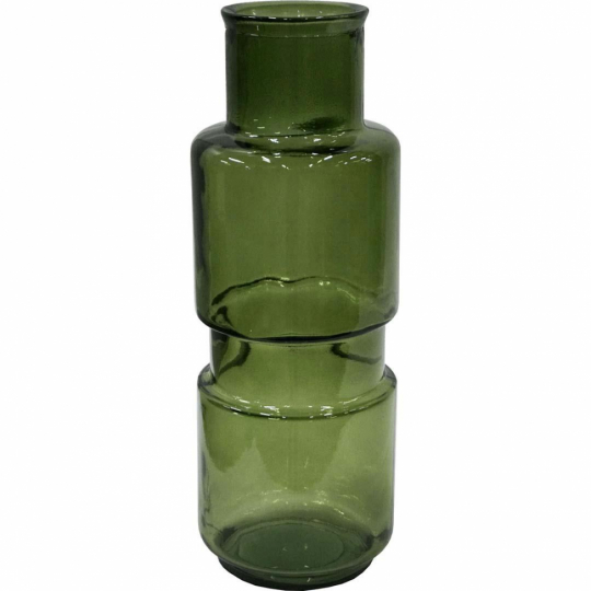 Vase en verre 'Clooney' - Vert olive