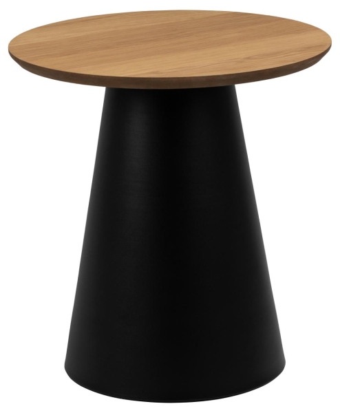 Table basse 'Soli' 45cm - Nature/Noir