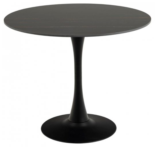 Table à manger 'Malta' Ronde 90x75cm - Noir