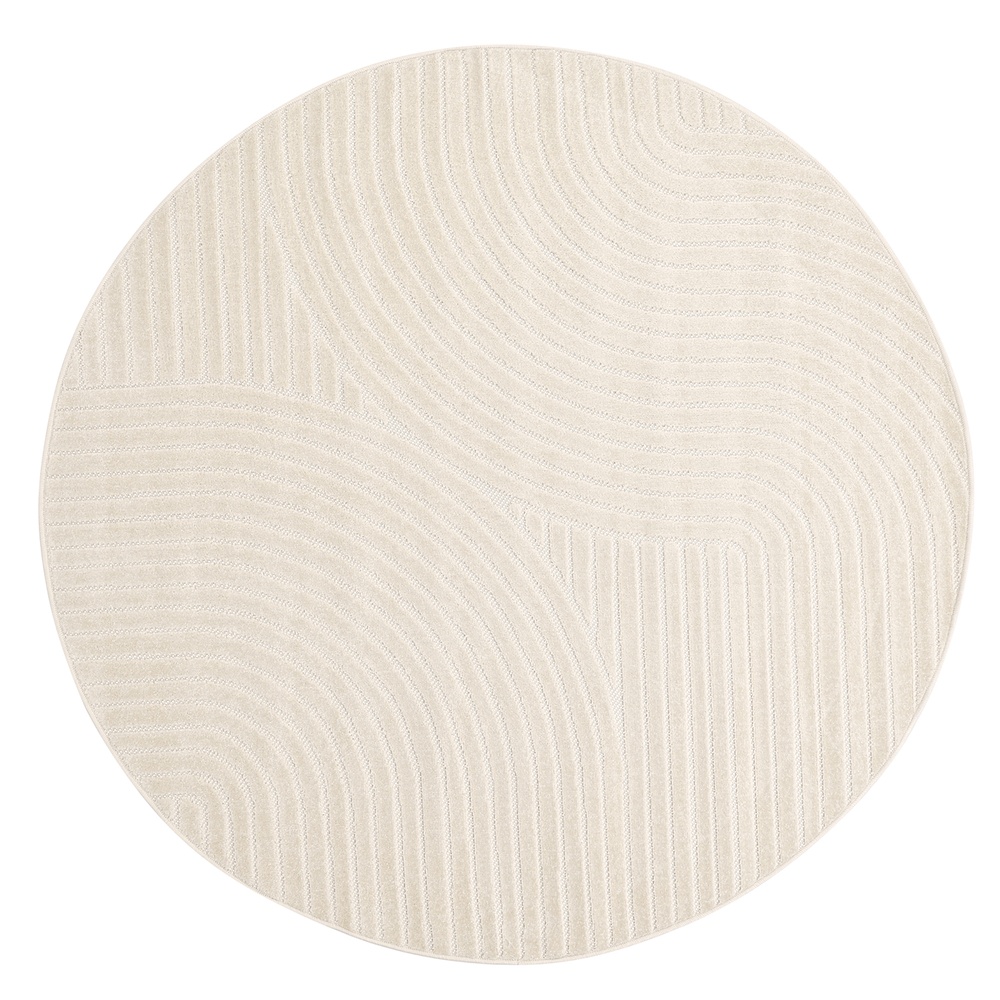 Tapis rond 'Devon' - Crème