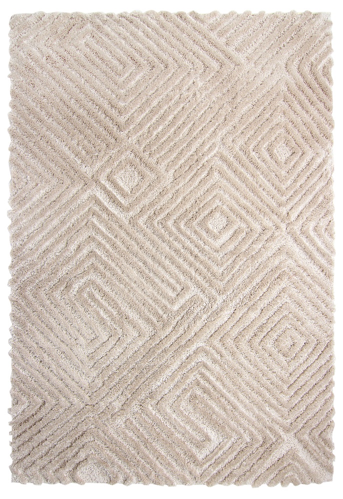 Tapis à poils longs 'Monti' - Beige