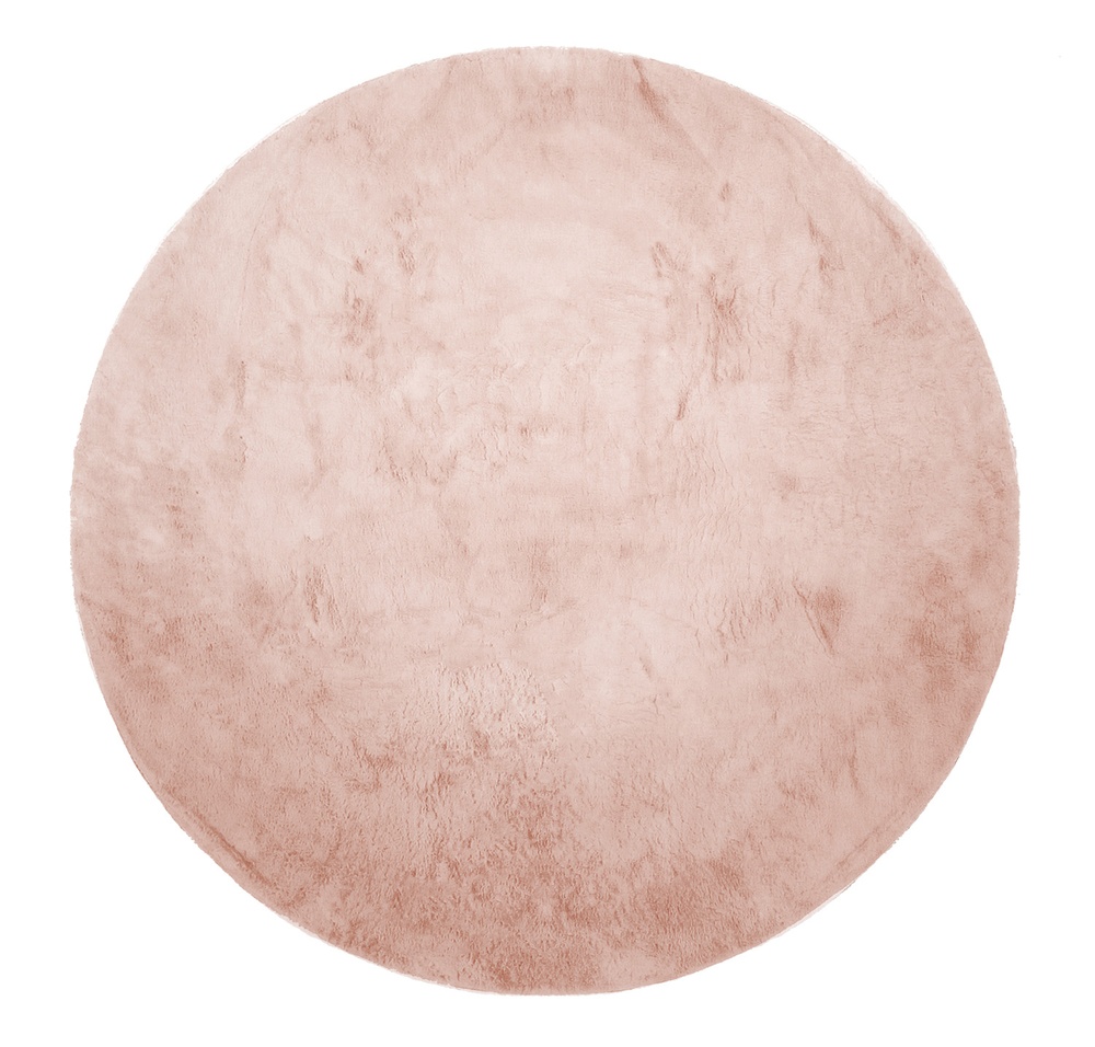 Tapis rond 'Aranga Super Soft Fur' - Rose
