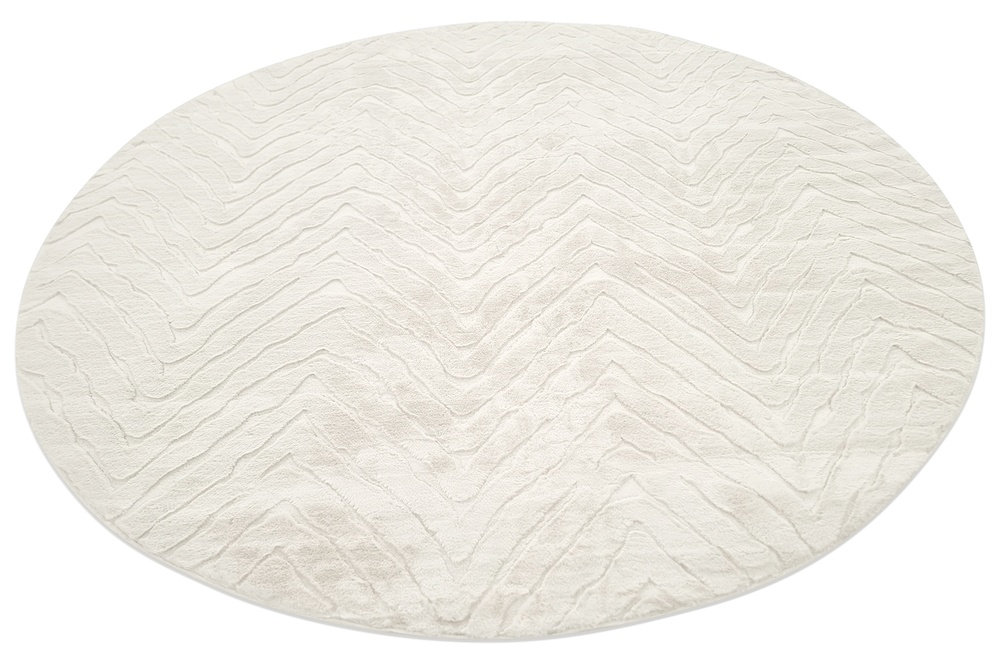 Tapis rond 'Wren' - Blanc