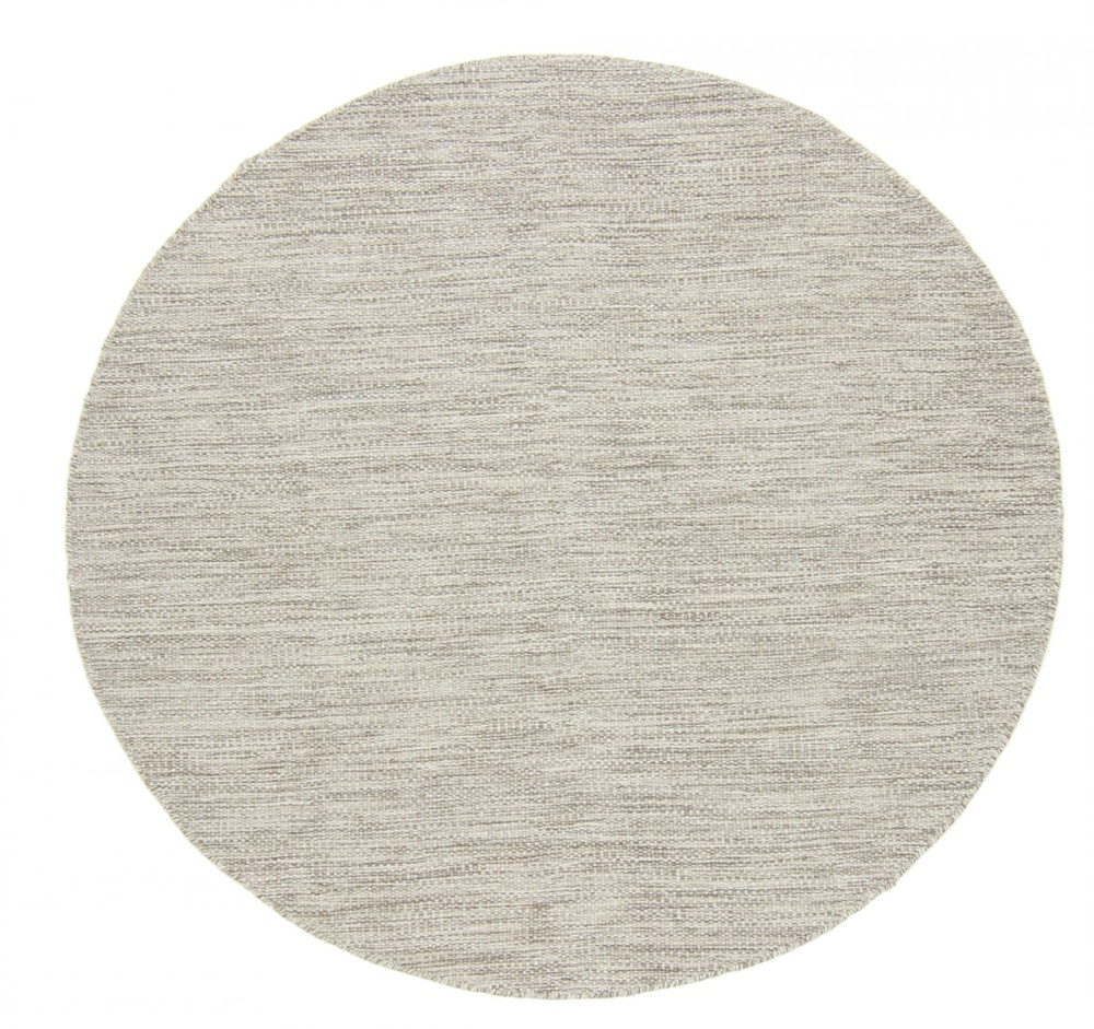 Tapis rond 'Dhurry' - Beige
