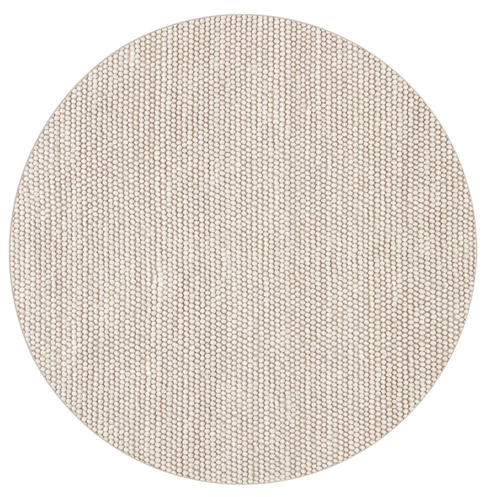 Tapis rond 'Avafors' - Beige