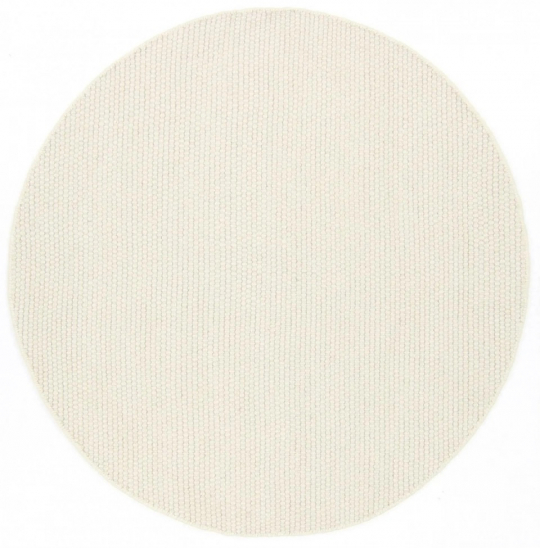 Tapis rond 'Coastal' - Crème