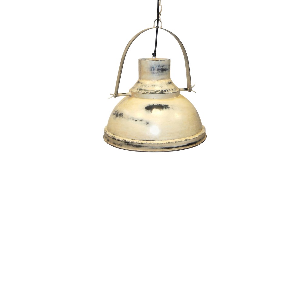 Lampe d'usine Vintage - Blanc patiné