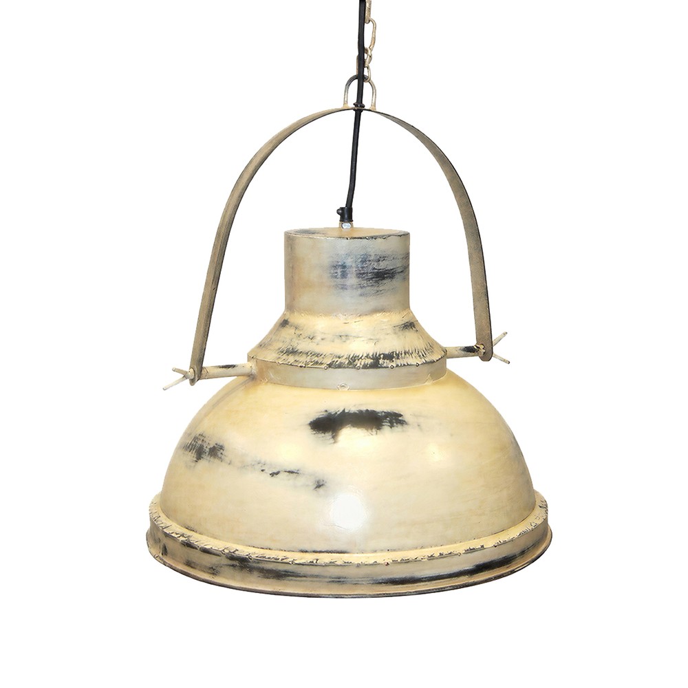 Lampe d'usine Vintage - Blanc patiné