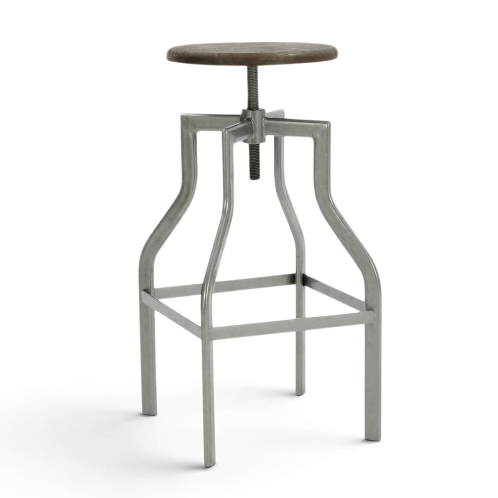 Tabouret 'Forshaga' - Argent/Nature