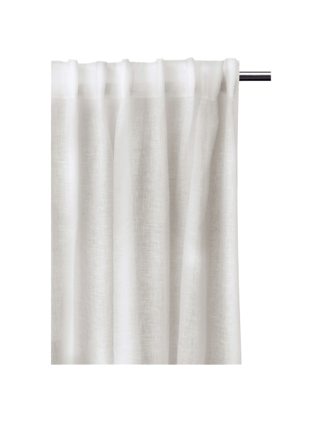 Rideau avec bande fronce 'Dalsland' 145x250 - Blanc