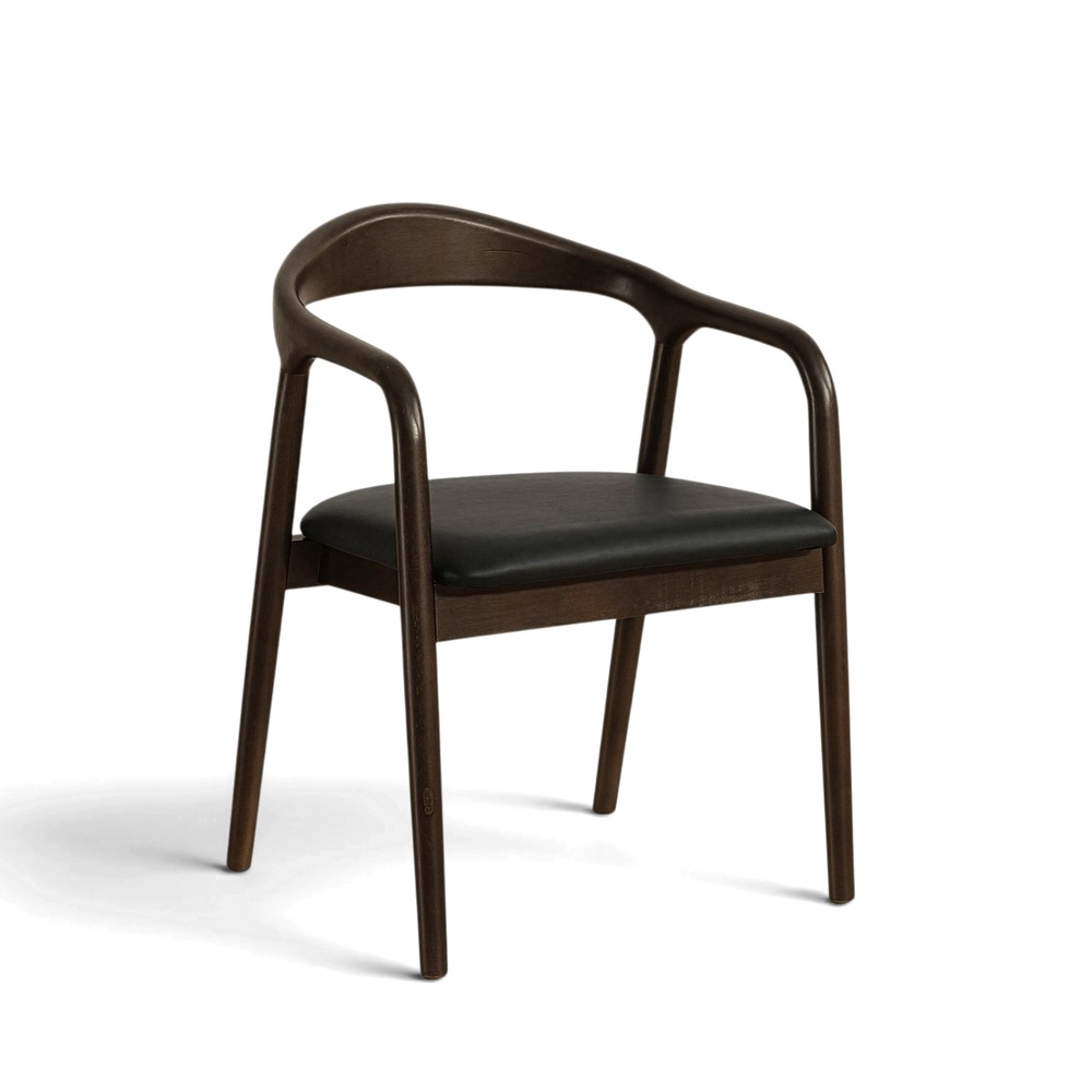 Chaise à bras 'Aspa' - Brun foncé