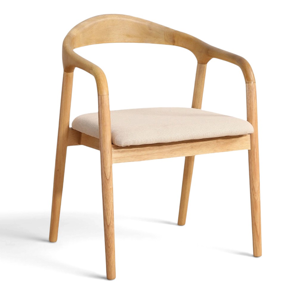 Chaise à bras 'Aspa' - Naturel/beige