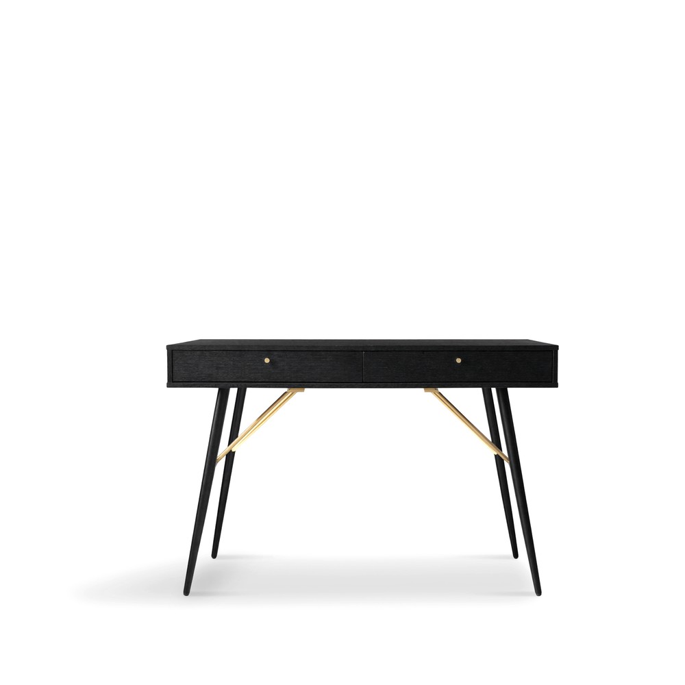Bureau 'Lux' - Noir/ Laiton