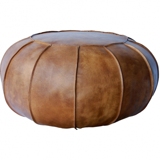 Pouf Vintage - Cuir recyclé