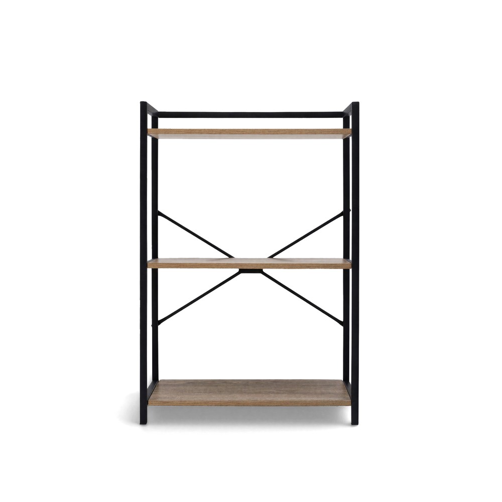 &Eacute;tag&egrave;re 'Tre' - Noir/Bois