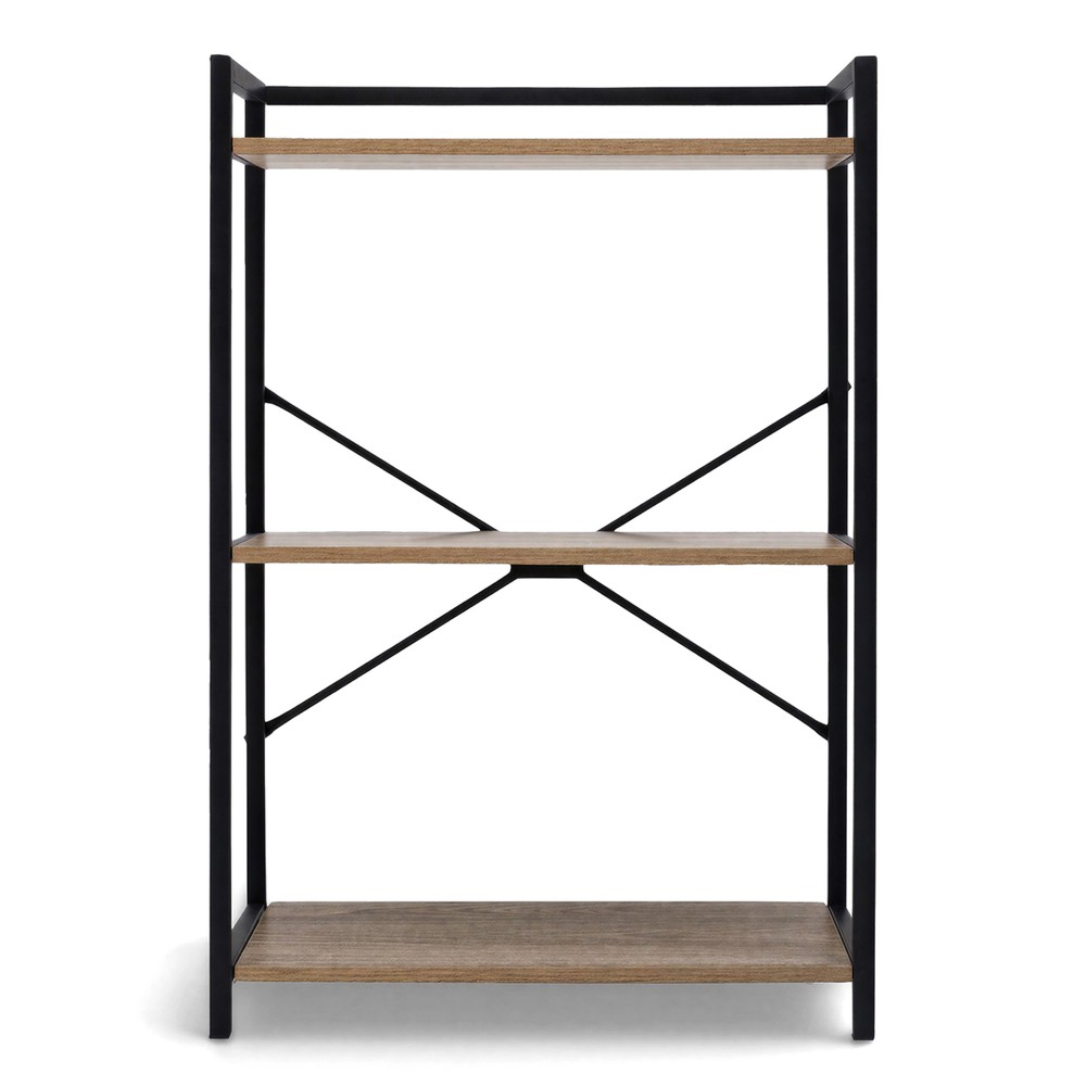&Eacute;tag&egrave;re 'Tre' - Noir/Bois