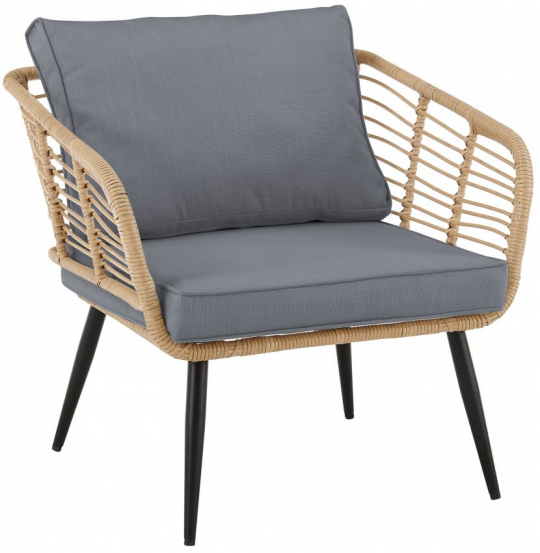Fauteuil de jardin 'Sardinia' - Naturel/Gris