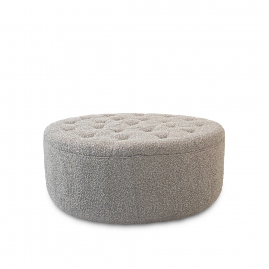 Pouf 'Dimple' Rond 100cm - Gris