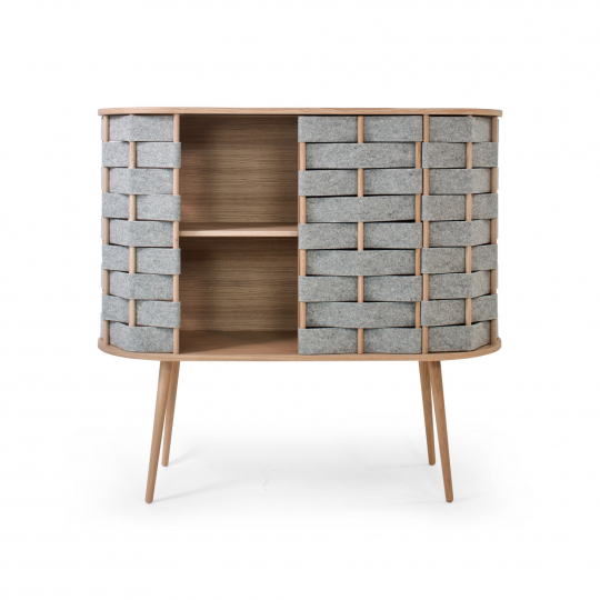 Commode 'Felt' 120cm - Naturel/Gris