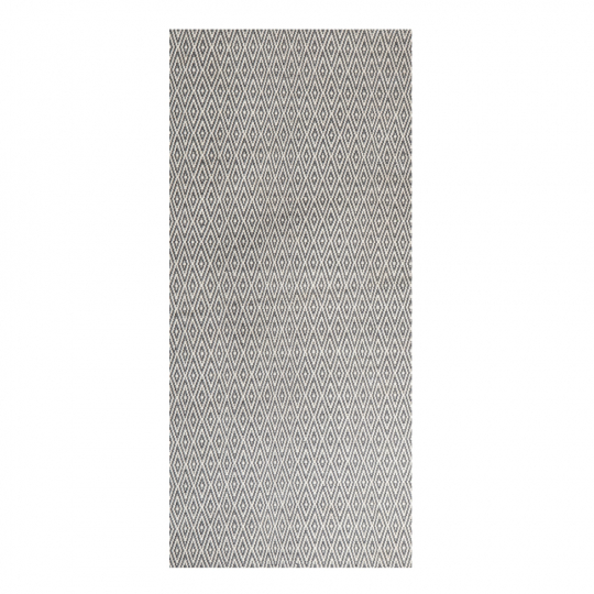 Tapis 'Cozy Luxury' 90x200cm - Gris/Blanc