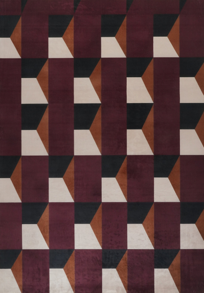 Tapis 'Valora' - Rouge/Violet