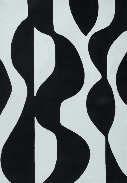 Tapis 'Sorvento' - Noir/Beige