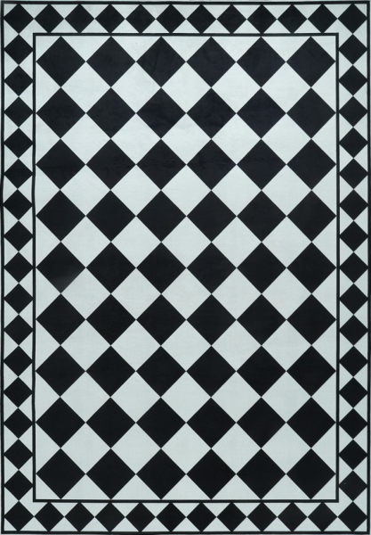 Tapis « Crestina » - Noir/Blanc