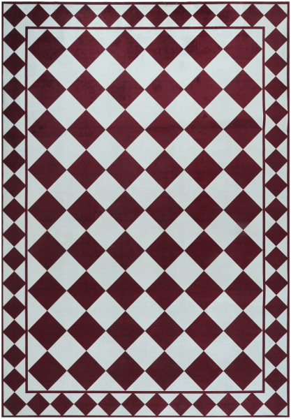 Tapis « Crestina » - Rouge/Blanc