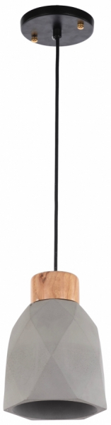 Plafonnier 'Mika' - Bois/Ciment